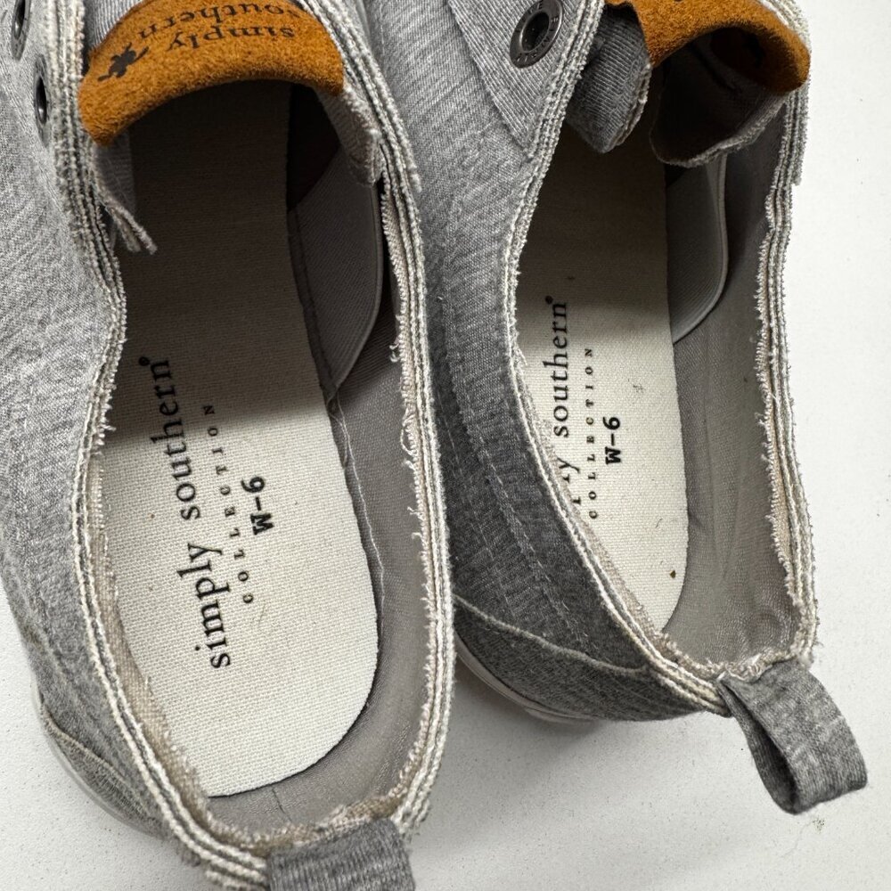 Simply Southern Slip On Sneaker Size 6 Loafer Gray Flat - Picture 6 of 8